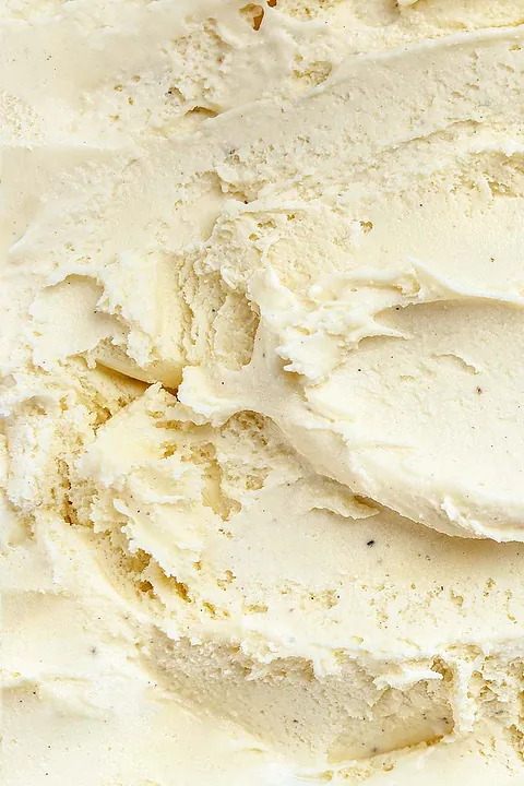Nahaufnahme Vanilleeiscreme